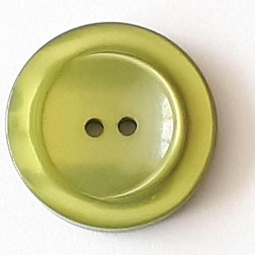 Dill Runde Kunststoffknöpfe, olivgrün, Vorteilspackung, 12 Stück von dill and mint