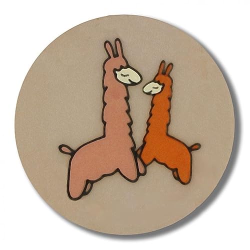 Dill Runde Lama-Knöpfe, Beige, 12 Stück von dill and mint