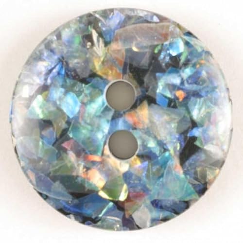Dill Runde holografische Knöpfe, Schwarz, Multi, Vorteilspackung, 30 Stück von dill and mint