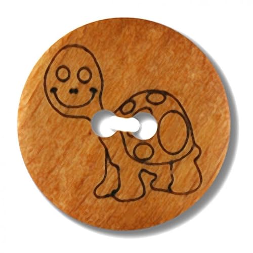 Dill Schildkrötenholzknöpfe, Beige, Vorteilspackung, 12 Stück von dill and mint
