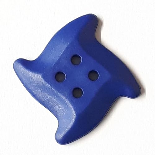 Dill Seestern Geometrische Knöpfe Königsblau (Vorteilspackung) – 12 Stück von dill and mint