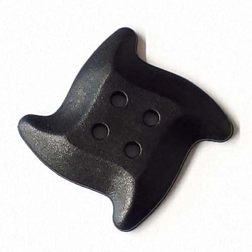 Dill Seestern Geometrische Knöpfe Schwarz (Vorteilspackung) – 12 Stück von dill and mint