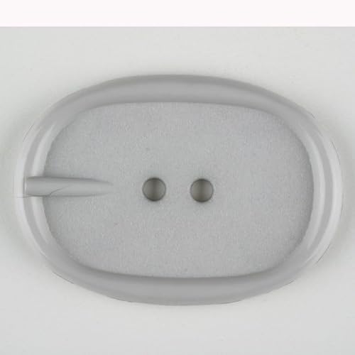Dill ovale Kunststoffknöpfe, Grau, Vorteilspackung, 12 Stück von dill and mint