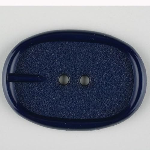 Dill ovale Kunststoffknöpfe, Marineblau, Vorteilspackung, 12 Stück von dill and mint