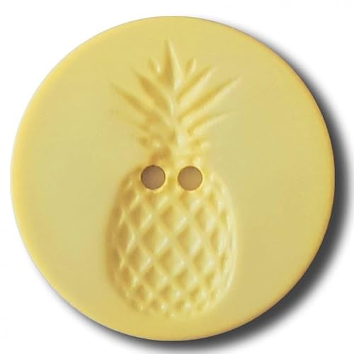 Dill runde Ananas-Knöpfe, Gelb, Vorteilspackung, 12 Stück von dill and mint