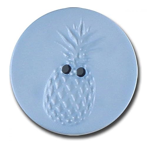 Dill runde Ananas-Knöpfe, Himmelblau, Vorteilspackung, 12 Stück von dill and mint