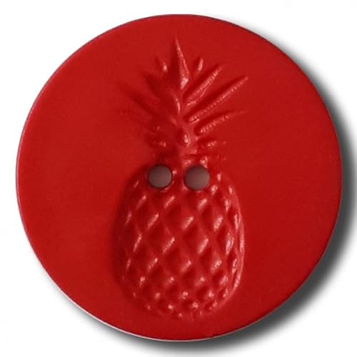 Dill runde Ananas-Knöpfe, Rot, Vorteilspackung, 12 Stück von dill and mint