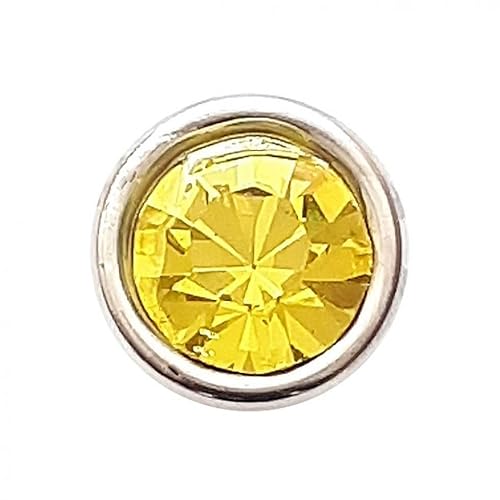 Dill runde Diamant-Knöpfe, Gelb, Vorteilspackung, 12 Stück von dill and mint