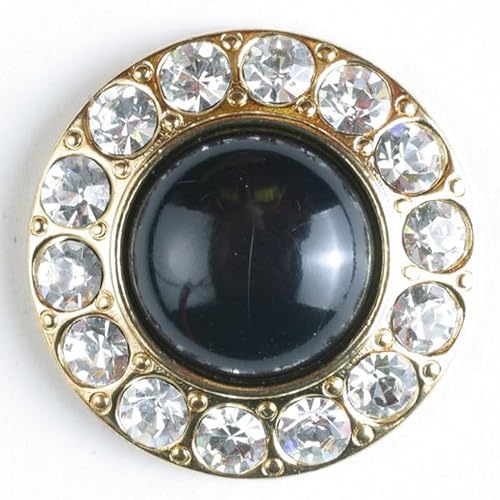 Dill runde Diamant-Knöpfe, Schwarz und Gold, Vorteilspackung, 6 Stück Dill runde Diamant-Knöpfe, Schwarz und Gold, Vorteilspackung, 6 Stück von dill and mint