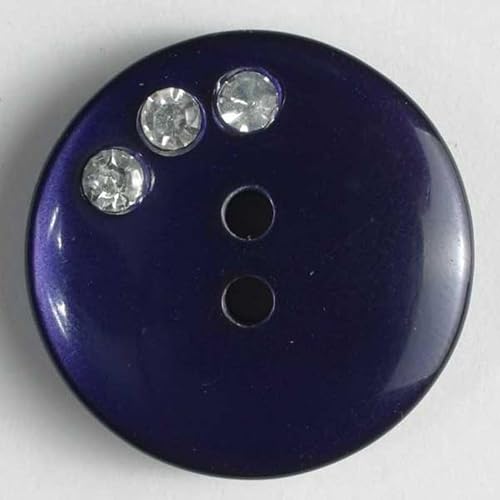 Dill runde Diamant-Knöpfe, Violett, Vorteilspackung, 20 Stück von dill and mint