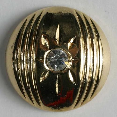 Dill runde Diamant-Knöpfe, goldfarben, Vorteilspackung, 20 Stück Dill runde Diamant-Knöpfe, goldfarben, Vorteilspackung, 20 Stück von dill and mint