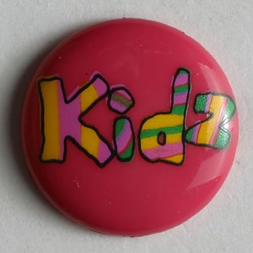Dill runde Kidz-Knöpfe, Rot, Vorteilspackung, 20 Stück von dill and mint
