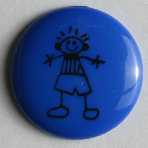 Dill runde Kinderknöpfe, Königsblau, Vorteilspackung, 30 Stück von dill and mint