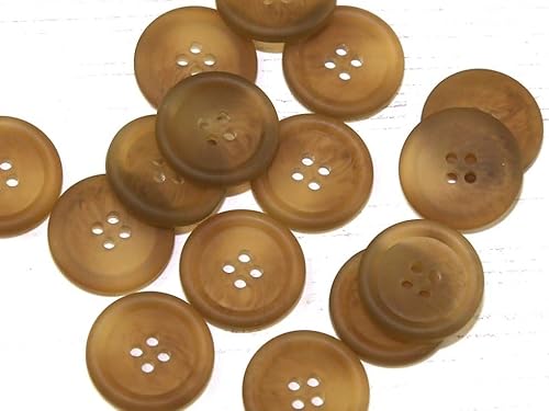 Dill runde Kunststoffknöpfe, Beige, 20 Stück von dill and mint