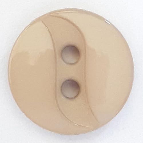 Dill runde Kunststoffknöpfe, Beige, 20 Stück von dill and mint