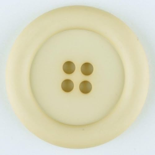 Dill runde Kunststoffknöpfe, Beige, Vorteilspackung, 12 Stück von dill and mint
