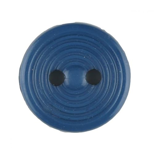 Dill runde Kunststoffknöpfe, Blau, Vorteilspackung, 12 Stück von dill and mint