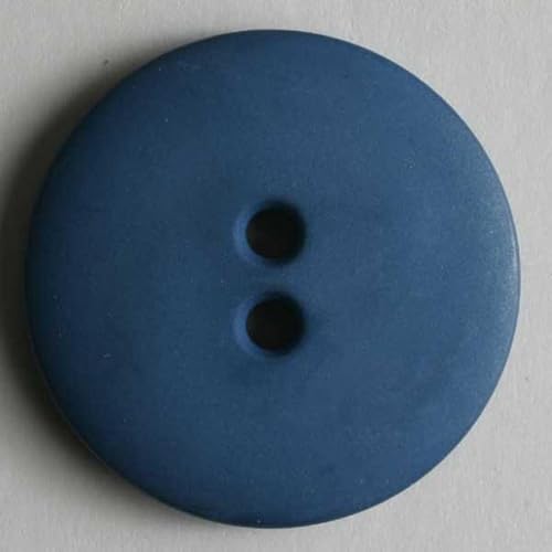 Dill runde Kunststoffknöpfe, Blau, Vorteilspackung, 30 Stück von dill and mint