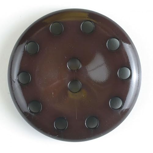 Dill runde Kunststoffknöpfe, Braun, Vorteilspackung, 12 Stück Dill runde Kunststoffknöpfe, Braun, Vorteilspackung, 12 Stück von dill and mint
