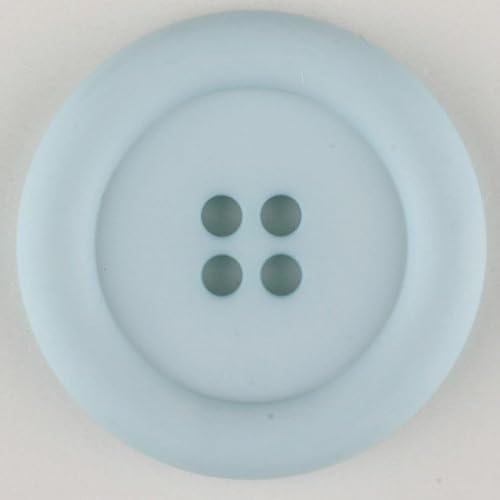 Dill runde Kunststoffknöpfe, Eisblau, Vorteilspackung, 12 Stück von dill and mint