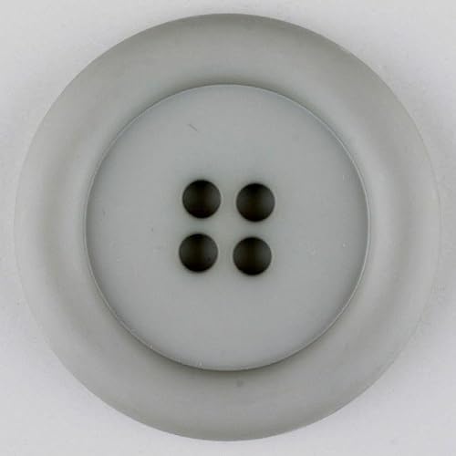 Dill runde Kunststoffknöpfe, Grau, Vorteilspackung, 12 Stück von dill and mint