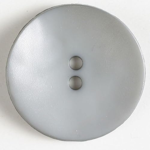 Dill runde Kunststoffknöpfe, Grau, Vorteilspackung, 12 Stück von dill and mint