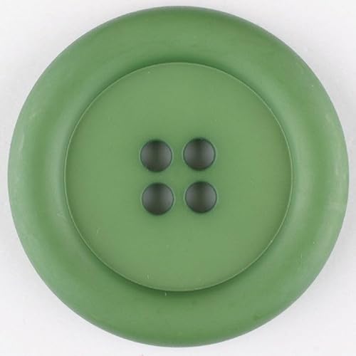 Dill runde Kunststoffknöpfe, Grün, Vorteilspackung, 12 Stück von dill and mint