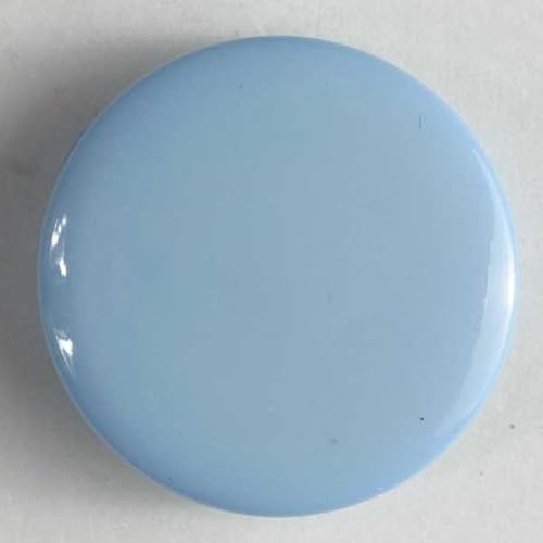 Dill runde Kunststoffknöpfe, Hellblau, Vorteilspackung, 30 Stück von dill and mint