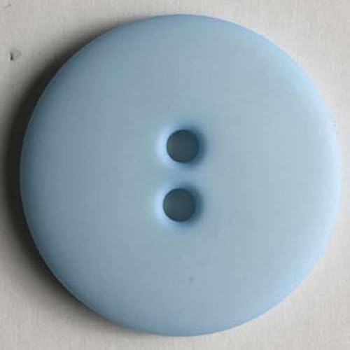 Dill runde Kunststoffknöpfe, Hellblau, Vorteilspackung, 30 Stück von dill and mint