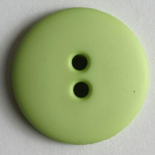 Dill runde Kunststoffknöpfe, Limettengrün, Vorteilspackung, 30 Stück von dill and mint