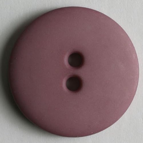 Dill runde Kunststoffknöpfe, Mauve, Vorteilspackung, 40 Stück von dill and mint