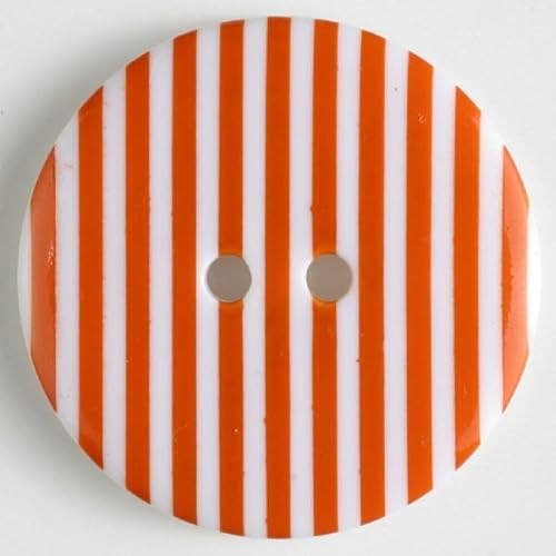 Dill runde Kunststoffknöpfe, Orange, Vorteilspackung, 12 Stück von dill and mint