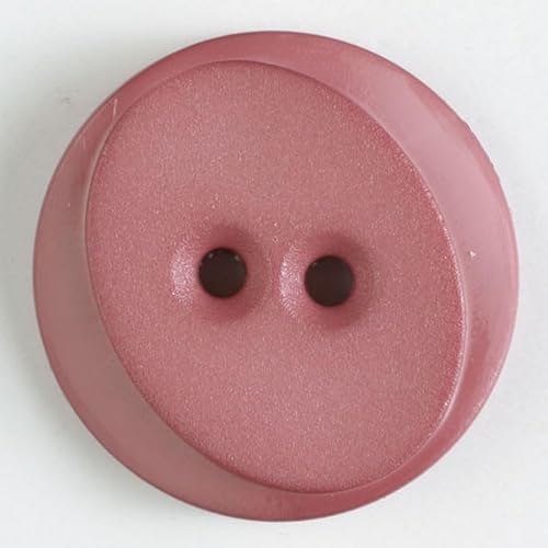 Dill runde Kunststoffknöpfe, Rosa, Vorteilspackung, 12 Stück von dill and mint