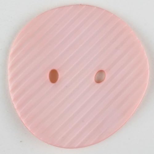 Dill runde Kunststoffknöpfe, Rosa, Vorteilspackung, 12 Stück von dill and mint