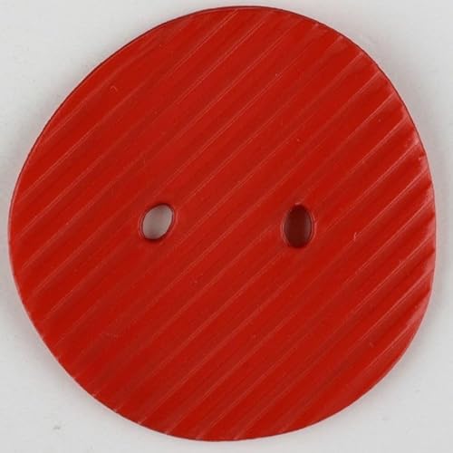 Dill runde Kunststoffknöpfe, Rot, Vorteilspackung, 12 Stück von dill and mint
