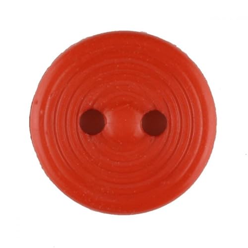 Dill runde Kunststoffknöpfe, Rot, Vorteilspackung, 12 Stück von dill and mint