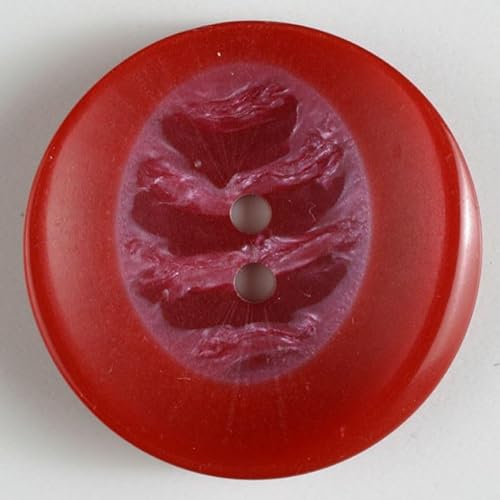 Dill runde Kunststoffknöpfe, Rot, Vorteilspackung, 12 Stück Dill runde Kunststoffknöpfe, Rot, Vorteilspackung, 12 Stück von dill and mint