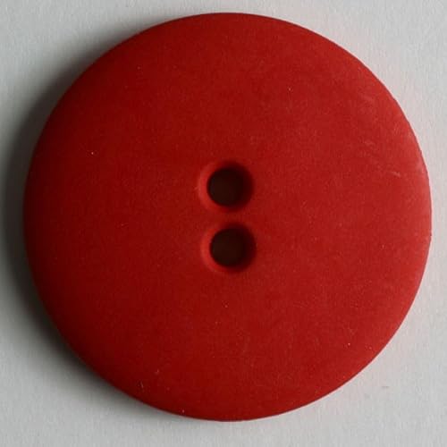 Dill runde Kunststoffknöpfe, Rot, Vorteilspackung, 30 Stück von dill and mint