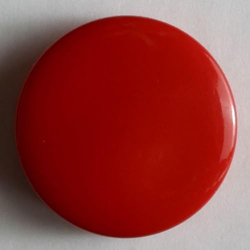 Dill runde Kunststoffknöpfe, Rot, Vorteilspackung, 40 Stück von dill and mint