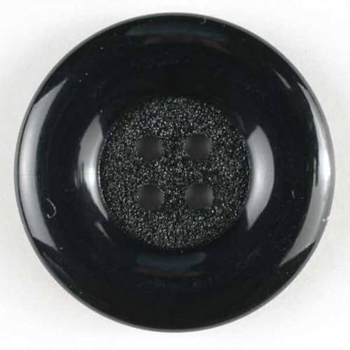 Dill runde Kunststoffknöpfe, Schwarz, 30 Stück von dill and mint