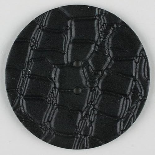 Dill runde Kunststoffknöpfe, Schwarz, Vorteilspackung, 12 Stück von dill and mint