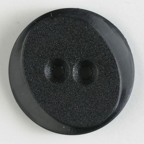 Dill runde Kunststoffknöpfe, Schwarz, Vorteilspackung, 12 Stück von dill and mint