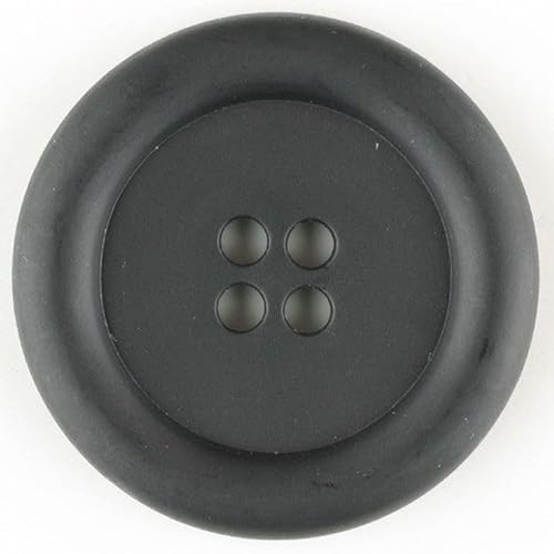 Dill runde Kunststoffknöpfe, Schwarz, Vorteilspackung, 12 Stück von dill and mint
