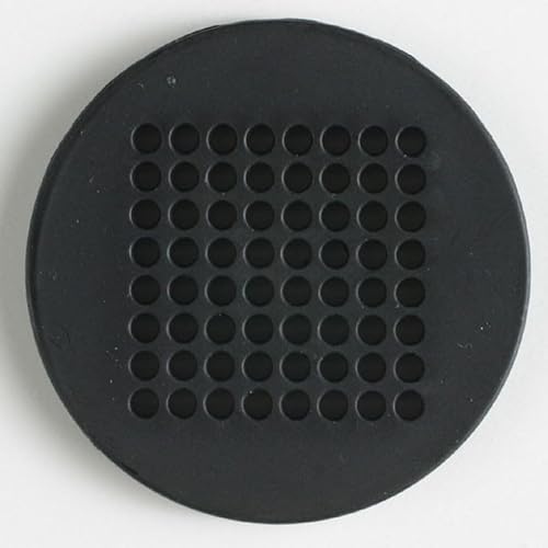 Dill runde Kunststoffknöpfe, Schwarz, Vorteilspackung, 12 Stück von dill and mint