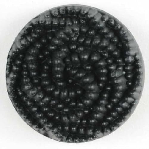 Dill runde Kunststoffknöpfe, Schwarz, Vorteilspackung, 20 Stück von dill and mint