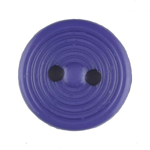 Dill runde Kunststoffknöpfe, Violett, Vorteilspackung, 12 Stück von dill and mint