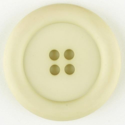 Dill runde Kunststoffknöpfe, cremefarben, Vorteilspackung – 12 Stück von dill and mint