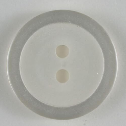 Dill runde Kunststoffknöpfe, elfenbeinfarben, Vorteilspackung, 20 Stück von dill and mint