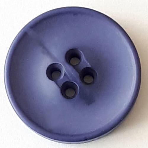 Dill runde Kunststoffknöpfe, mittelblau, Vorteilspackung, 12 Stück von dill and mint