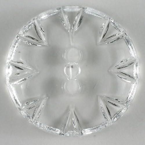 Dill runde Kunststoffknöpfe, transparent, Vorteilspackung – 30 Stück von dill and mint